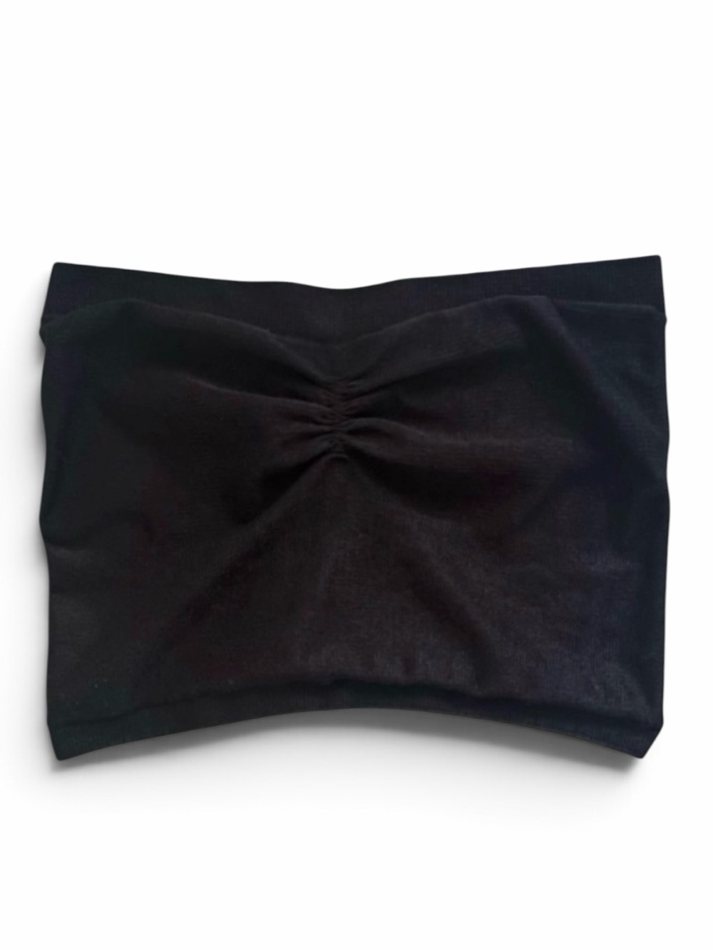 Bebe Black Ruched Strapless Bandeau Bra Size Small